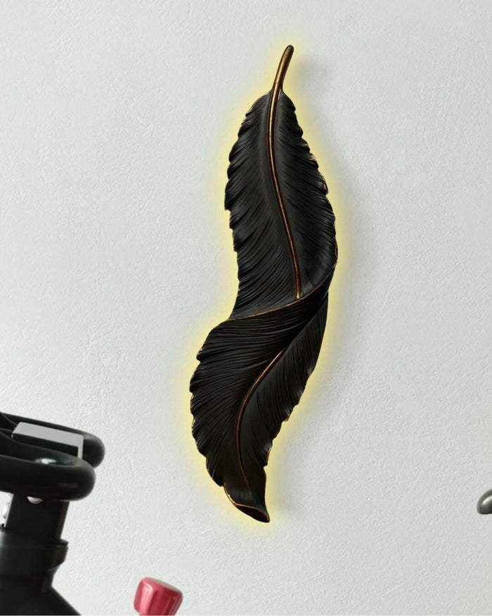 Black Leaf LED Wall Light in Pakistan – Modern Decorative Indoor Lighting for Stylish Homes